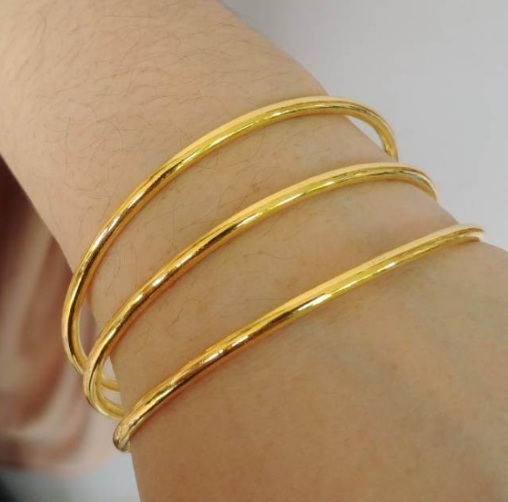 Gelang Emas Keroncong Polos Mengkilap
