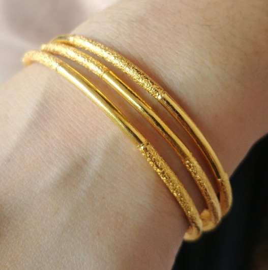 Gelang Emas Keroncong Tekstur Pasir